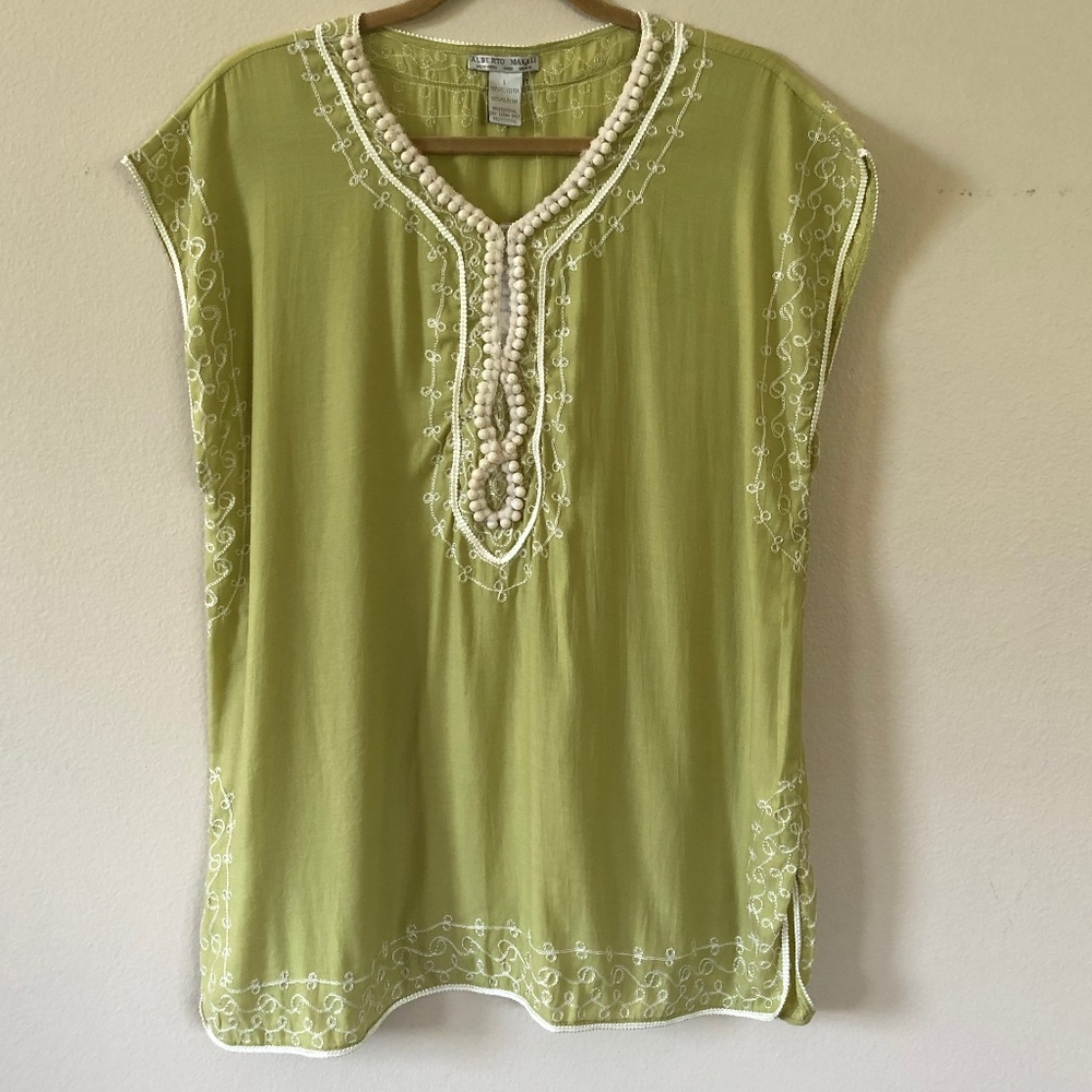 Alberto Makali Green Boho Tunic